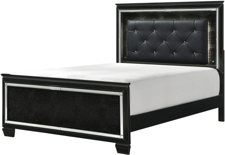 ANNIE Black Lighted Bedroom Set