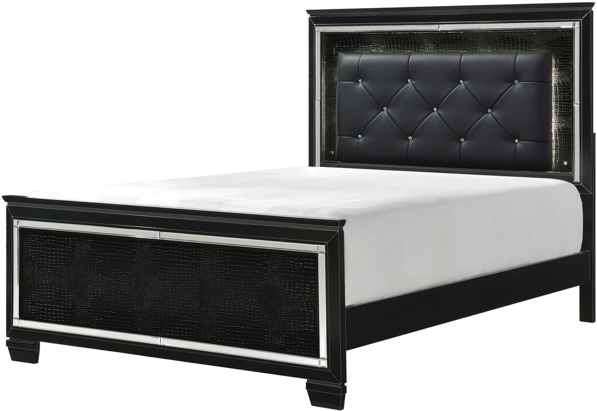 ANNIE Black 60" Height LED Lighted Bed