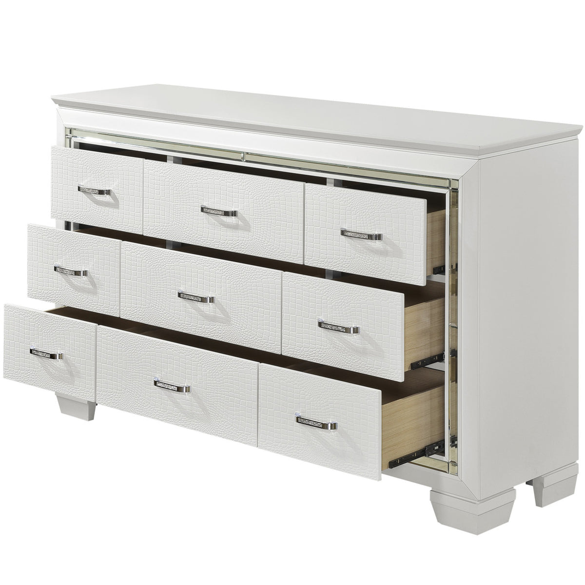 ANNIE White 64" x 39" Lighted Dresser