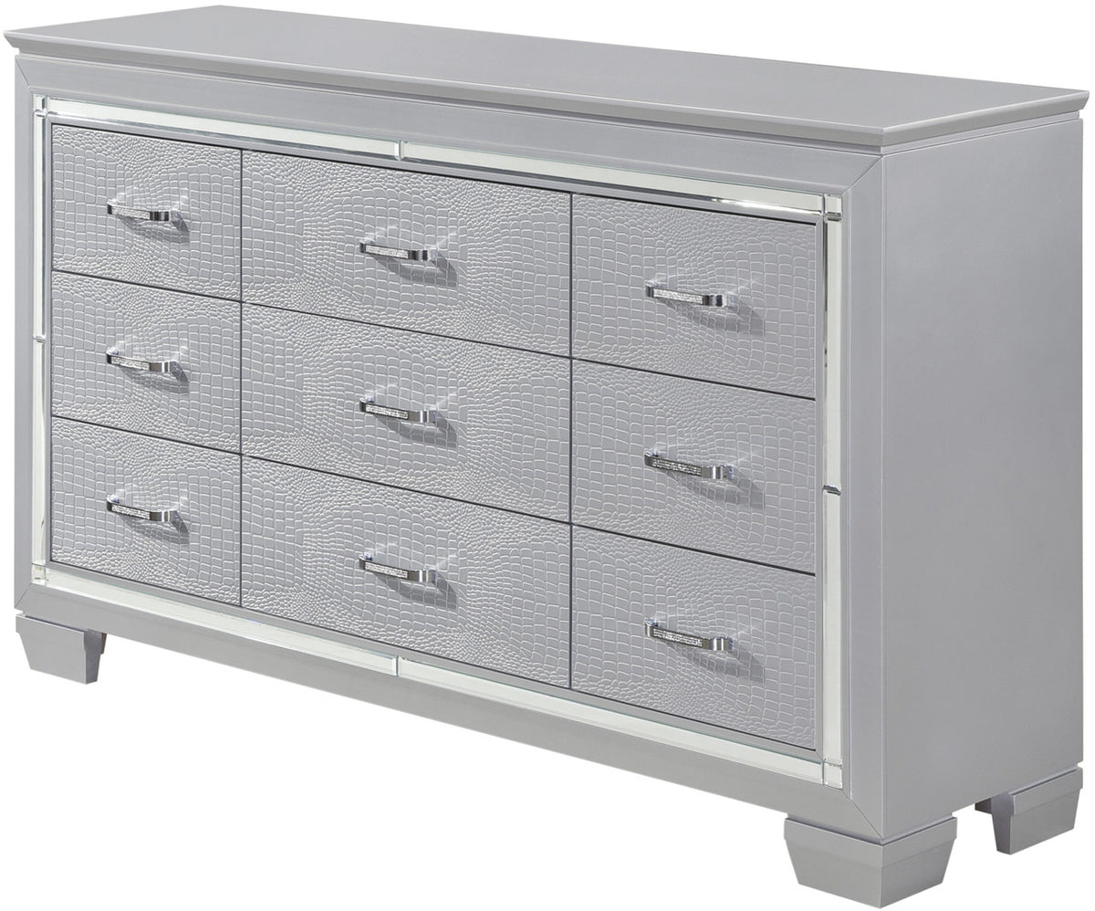 ANNIE Silver 64" x 39" Lighted Dresser