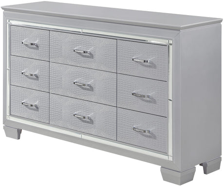 ANNIE Silver 64" x 39" Lighted Dresser