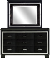 ANNIE Black 64" x 77" Lighted Dresser & Mirror