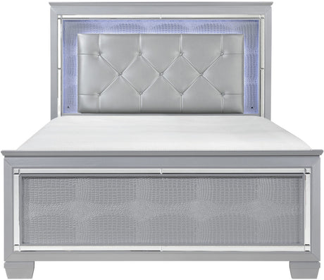 ANNIE Silver Lighted Bedroom Set