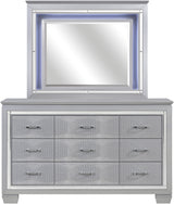 ANNIE Silver Lighted Bedroom Set