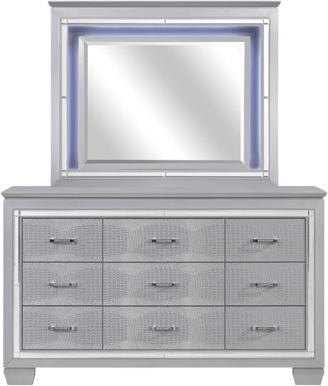 ANNIE Silver Lighted Bedroom Set