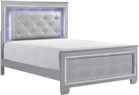 ANNIE Silver 60" Height LED Lighted Bed