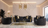 ANTINORI Black Luxury Sofa & Loveseat