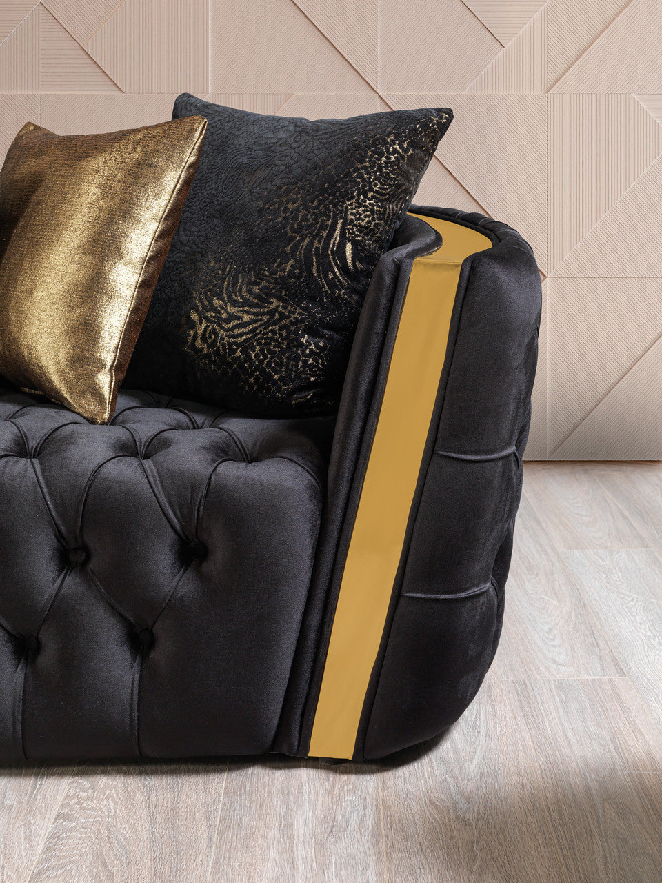 ANTINORI Black Luxury Sofa & Loveseat
