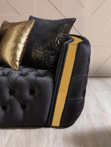 ANTINORI Black Luxury Sofa & Loveseat