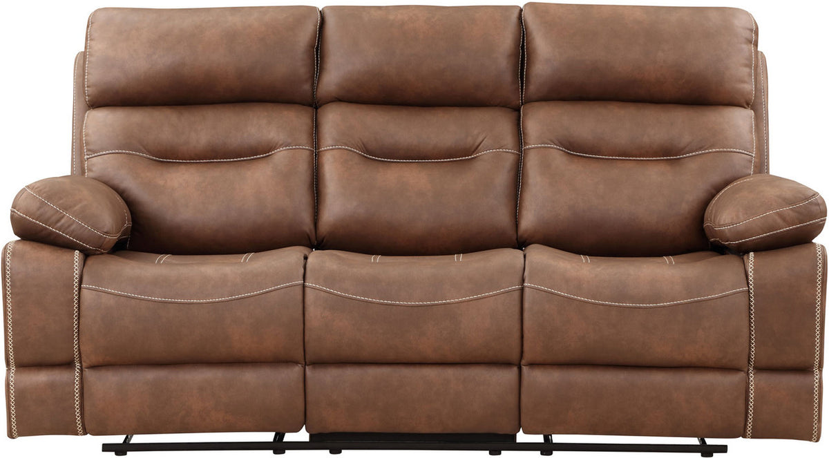 APACHE Brown Reclining Sofa & Glider Loveseat