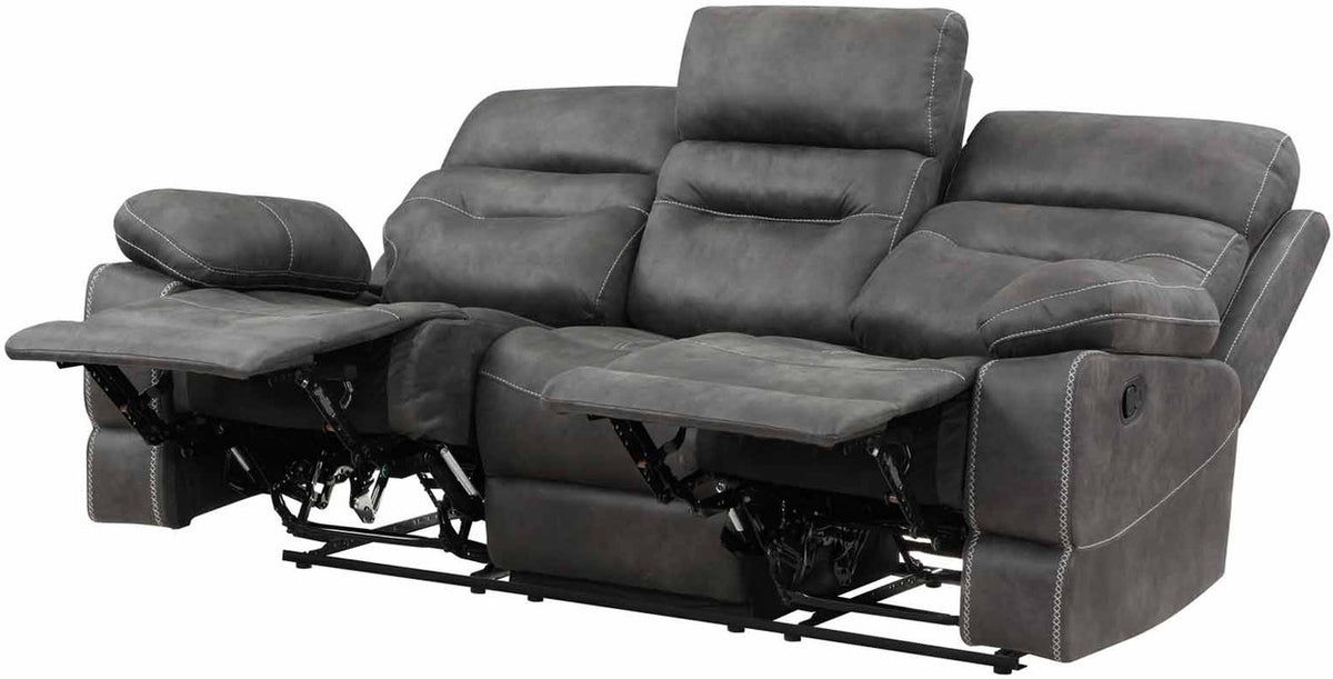 APACHE Dark Gray Reclining Sofa & Glider Loveseat