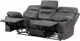 APACHE Dark Gray Reclining Sofa & Glider Loveseat