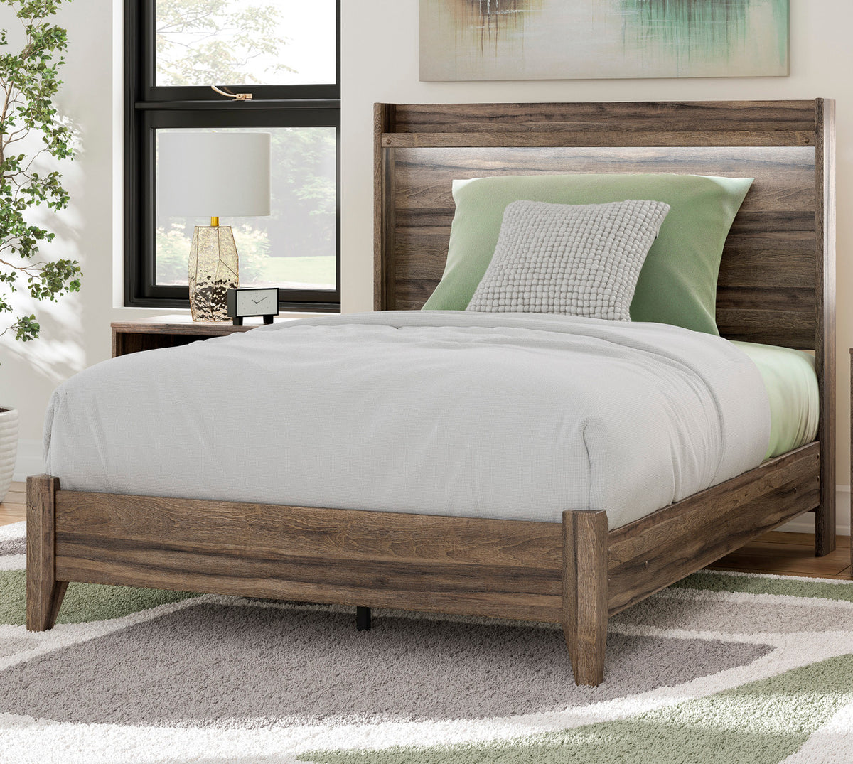 APTON Brown 52" Height Lighted Bed