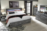 APTON Gray 52" Height Storage Footboard Bed
