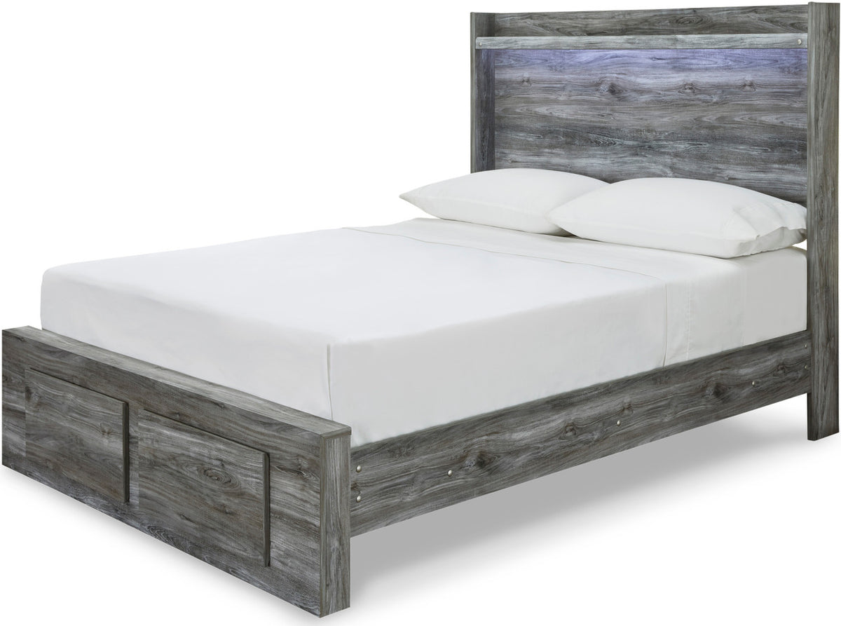 APTON Gray 52" Height Storage Footboard Bed