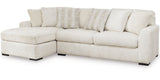 ARAMORE Neutral Poodle-Feel 121" x 65" Sectional with Chaise