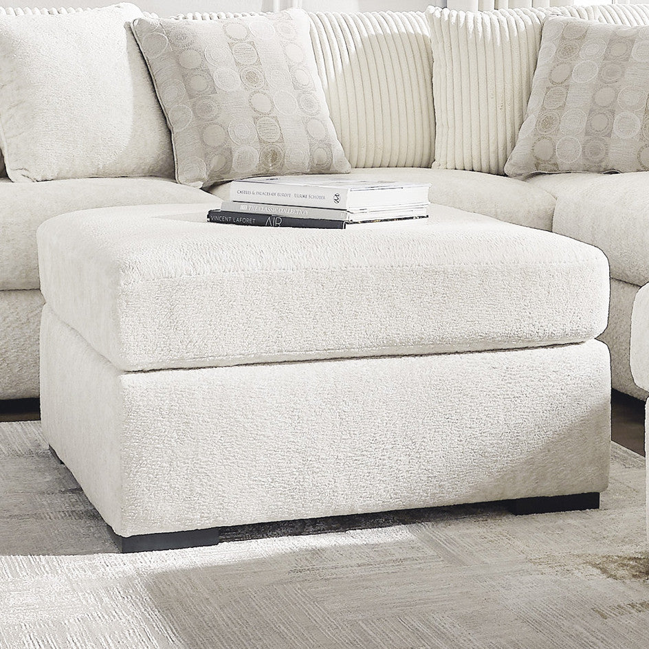 ARAMORE Neutral Poodle-Feel 39" Wide Ottoman
