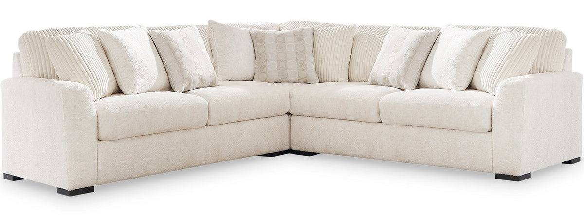 ARAMORE Neutral Poodle-Feel 121" x 121" Sectional without Chaise
