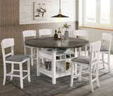 ARCTON Chalk 60" Wide Counter Height Table with Drop Leaves