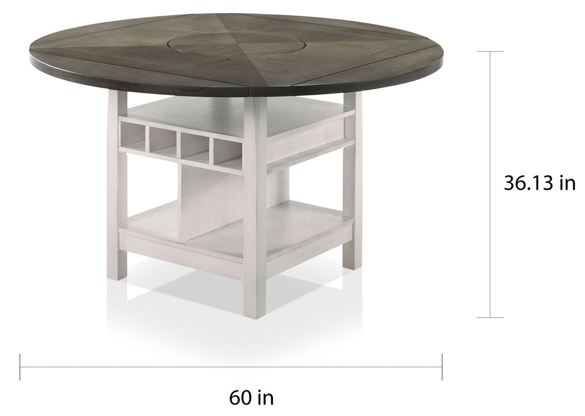 ARCTON Chalk 60" Wide Counter Height Table with Drop Leaves