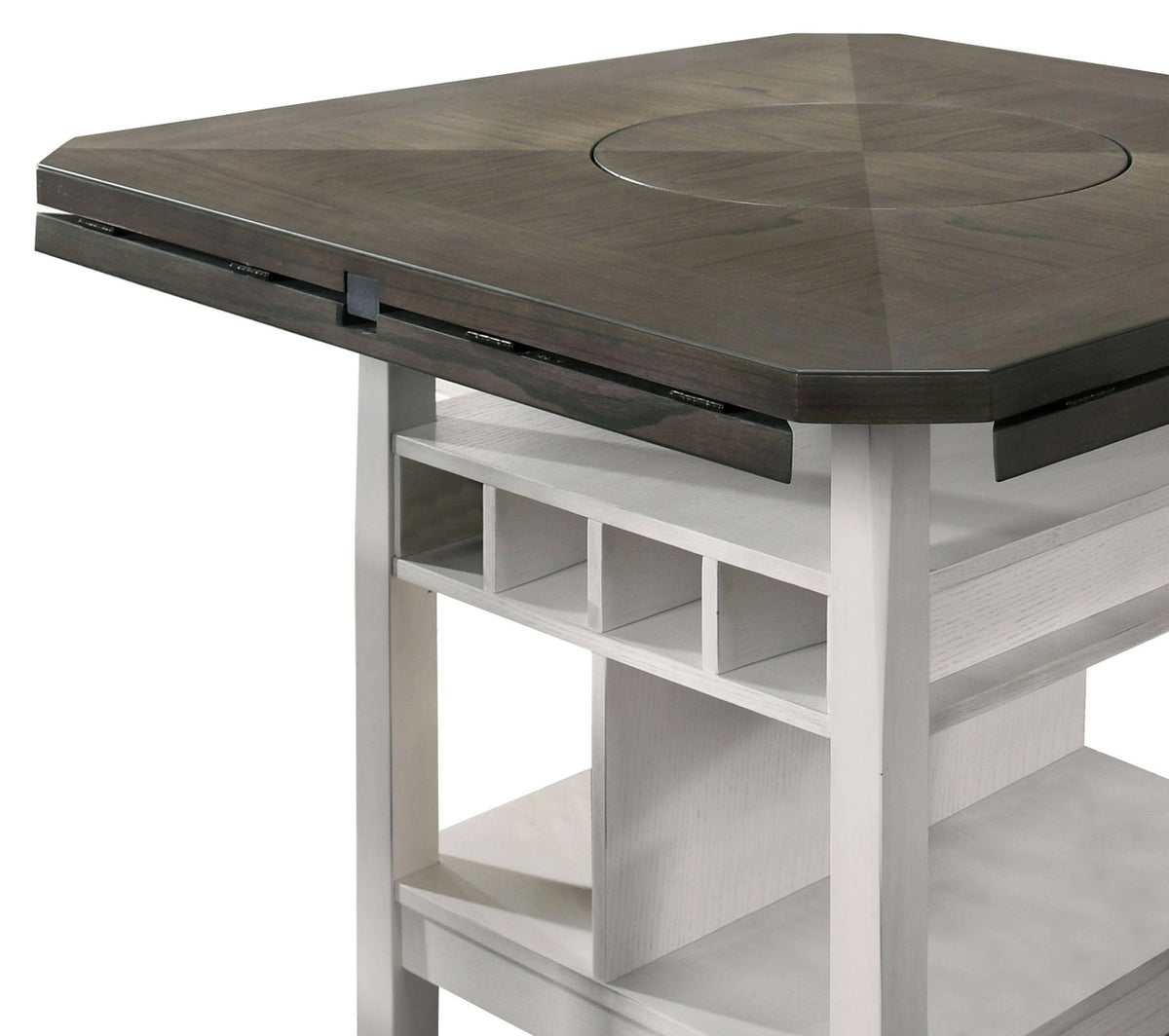 ARCTON Chalk 60" Wide Counter Height Table with Drop Leaves