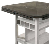ARCTON Chalk 60" Wide Counter Height Table with Drop Leaves