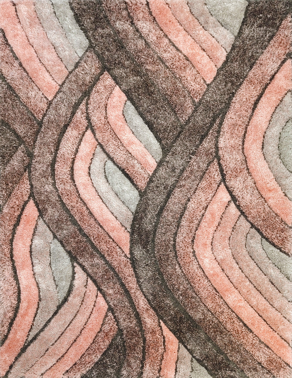 ARGYLE Pink 5' x 8' Luxury 3D Area Rug