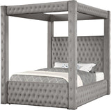 ARITZEL Gray Velvet 87" Height  Canopy Platform Bed