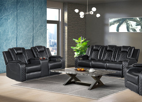 ARMADA Black Power Reclining Sofa & Loveseat