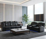 ARMADA Black 75" Wide Power Reclining Loveseat