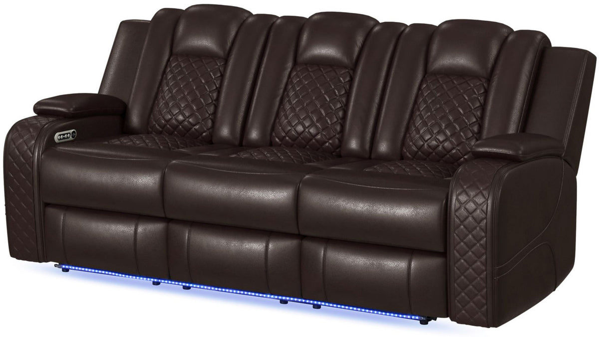 ARMADA Brown Power Reclining Sofa & Loveseat