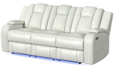 ARMADA White Power Reclining Sofa & Loveseat