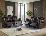 ARMADA Brown Power Reclining Sofa & Loveseat