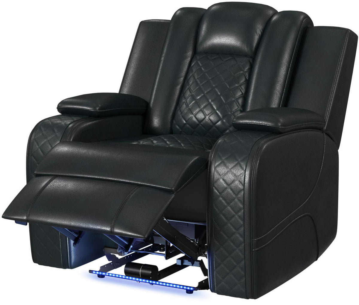 ARMADA Black 39" Wide Power Recliner Chair
