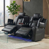 ARMADA Black 75" Wide Power Reclining Loveseat