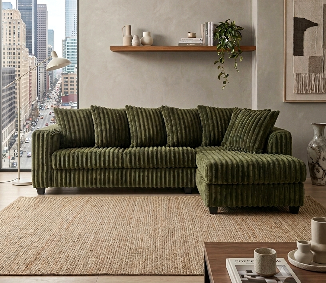 Ashlyn Olive 2PC Sectional