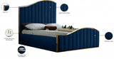 ATHENA Blue & Gold Velvet Bed