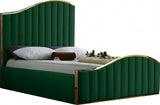 ATHENA Green & Gold Velvet Bed