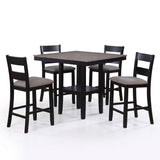 ATIKA Black & Gray 5 Piece Counter Height Set