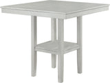 ATIKA Distressed White 5 Piece Counter Height Set