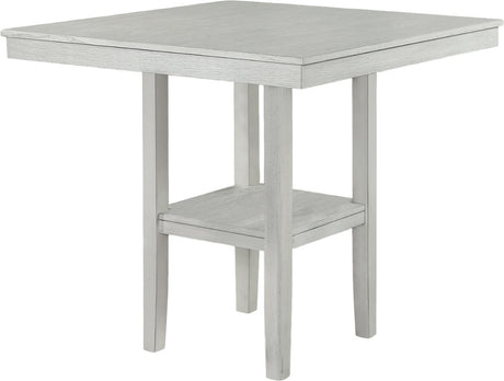 ATIKA Distressed White 5 Piece Counter Height Set