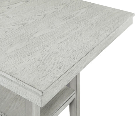 ATIKA Distressed White 5 Piece Counter Height Set