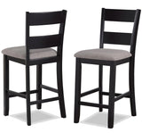 ATIKA Black & Gray 5 Piece Counter Height Set