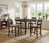 ATIKA Brown 5 Piece Counter Height Set
