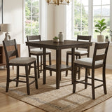 ATIKA Brown 5 Piece Counter Height Set