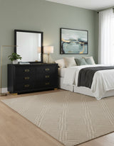 ATKINS Black & Gold 59" Wide X 73" Height Dresser & Mirror