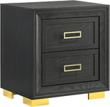 ATKINS Black & Gold Bedroom Set