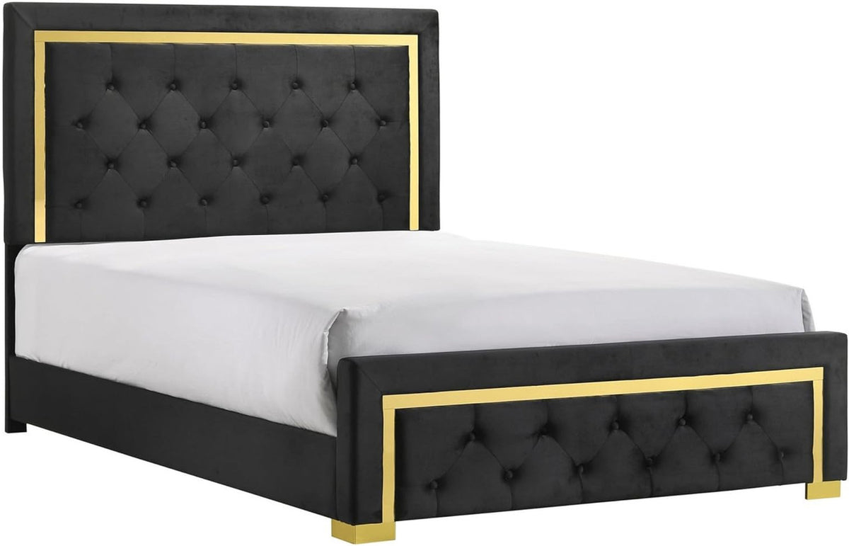 ATKINS Black & Gold 54" Height Bed