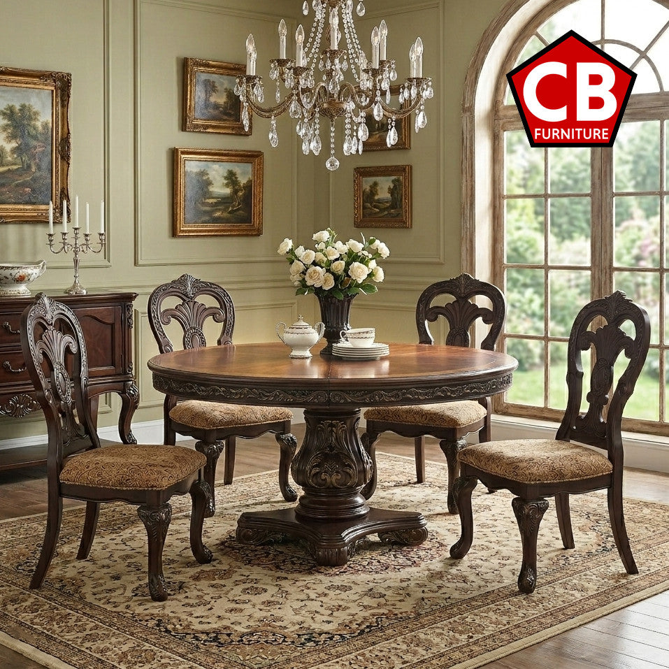 AUTUMNVALE Cherry 5 Piece Dining Set