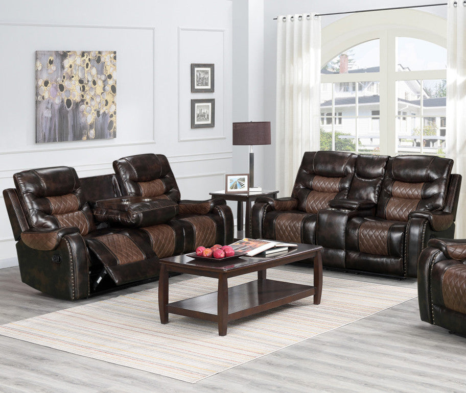 AVIATOR Brown Reclining Sofa & Loveseat